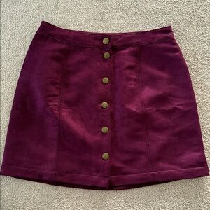 Old Navy Suede Button Skirt